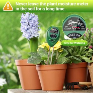 Plant Moisture Meter, 3 in 1 Soil Moisture Light pH Tester, Dr.meter Soil Probe Test Kits for Indoor Outdoor Plant Care, Hydrometer for Plants, No Battery Needed