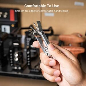 SmallRig Folding Tool Set with Screwdrivers and Wrenches, Pocket-sized Folding Multitool with 7 Functional Tools for Video Photographers AAK2213C