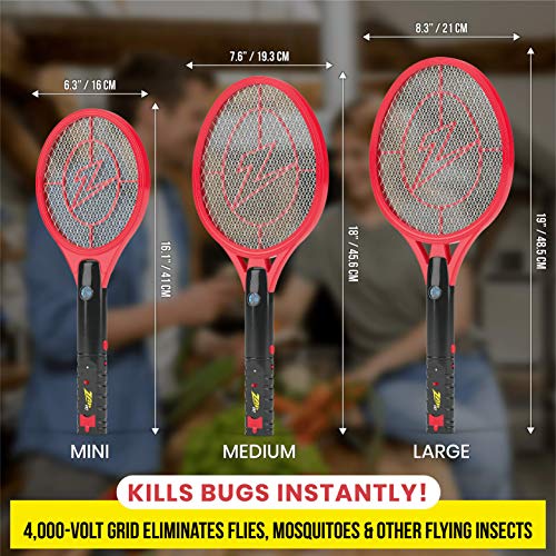 Zap It Electric Fly Swatter Racket & Mosquito Zapper Racket - Rechargeable Bug Zapper Racket - Fly Zapper Racket - Zapper Fly Swatter - Handheld Bug Zapper - 4,000 Volt, USB Charging Cable, 2 Pack