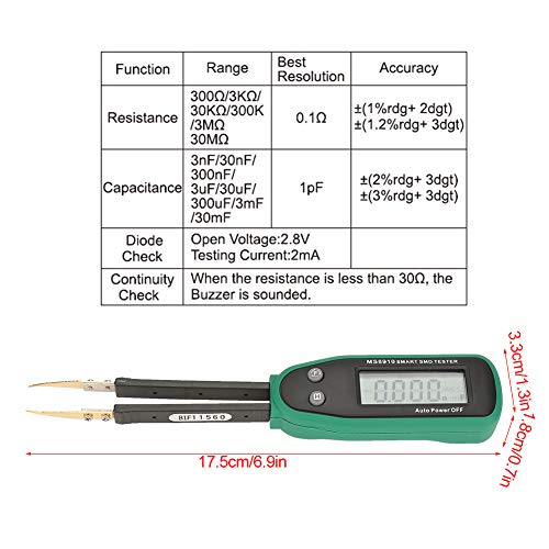 Resistance Tester Resistance Capacitance Meter MASTECH MS8910 Resistance Capacitance Meter SMD Tester