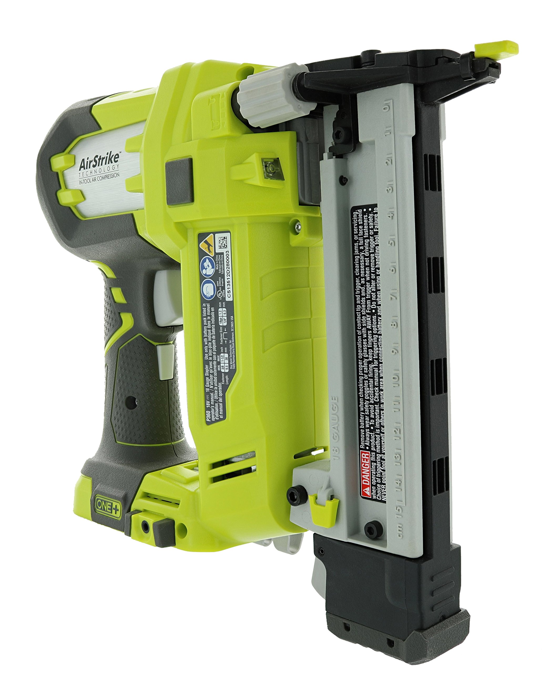 Ryobi P360 18 Volt Lithium Ion One+ 3/8 - 1 1/2 Inch Crown Stapler (Battery Not Included, Power Tool Only)