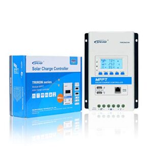 epevermppt solar charge controller 40a, 12v/24v autotriron4215n intelligent modular-designed regulator with pc software and moblie app [updated version of tracer a/an series] (triron 4215n)