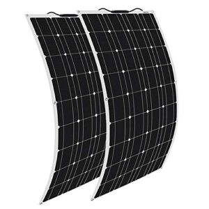 xinpuguang 2pcs 100w solar panel flexible 200w solar system kit pv connector charger for 12v battery canbin rv car boat charge