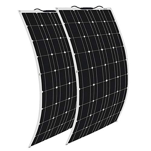 XINPUGUANG 2pcs 100w Solar Panel Flexible 200W Solar System Kit PV Connector Charger for 12v Battery Canbin RV Car Boat Charge