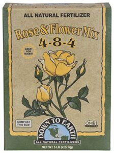 down to earth organic rose & flower fertilizer mix 4-8-4, 5 lb