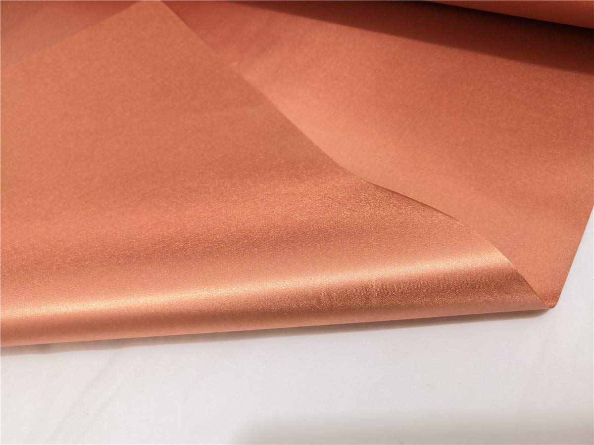 Pure Copper Fabric Blocking RFID/RF-Reduce EMF/EMI Protection Conductive Fabric for Smart Meters Prevent from Radiation/Singal/WiFi Golden Color 78"x43" inch