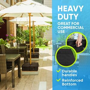 Rhino Square Umbrella Base Weight, 18" ~ Fits Any Offset, Cantilever & Any Outdoor Patio Umbrella Stand ~ Easy Set up (Side-Slot Opening)