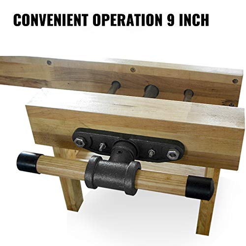 Mophorn Wood Vise 9 Inch Woodworking Vise, Heavy-Duty Steel and Cast Iron Workbench Vise, Easy-to-operate Front Vise, Durable Woodworking Bench Vise for Home, Woodworking Studios, Teaching Equipment