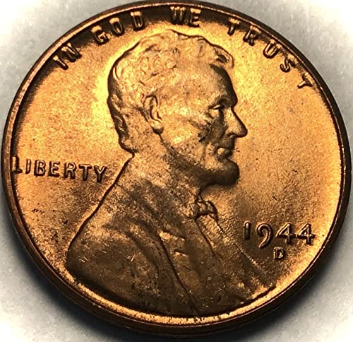 1944 D Lincoln Wheat Cent Red Penny Seller Mint State