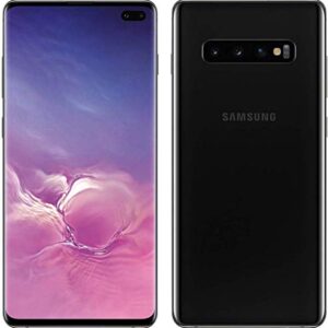 Samsung Galaxy S10+ Factory Unlocked Android Cell Phone | US Version | 512GB of Storage | Fingerprint ID and Facial Recognition | Long-Lasting Battery | Ceramic Black (SM-G975UCKEXAA)