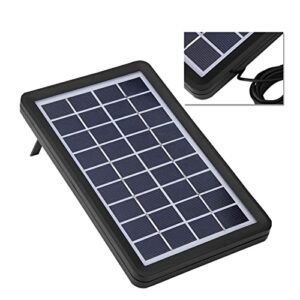 ASHATA 9V 3W Solar Panel, 93% Light Transmittance, 18% Conversion Rate, IP65 Waterproof Polysilicon Solar Panel Power Backup with DC Port, Charging for LED Lights, Mini Fans, etc