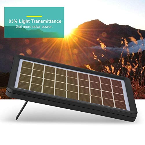 ASHATA 9V 3W Solar Panel, 93% Light Transmittance, 18% Conversion Rate, IP65 Waterproof Polysilicon Solar Panel Power Backup with DC Port, Charging for LED Lights, Mini Fans, etc