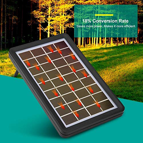 ASHATA 9V 3W Solar Panel, 93% Light Transmittance, 18% Conversion Rate, IP65 Waterproof Polysilicon Solar Panel Power Backup with DC Port, Charging for LED Lights, Mini Fans, etc