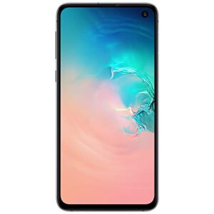 samsung galaxy s10e factory unlocked android cell phone | us version | 256gb of storage | fingerprint id and facial recognition | long-lasting battery | u.s. warranty | prism white