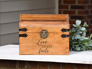 love never fails wedding 1st corinthians wedding card box
