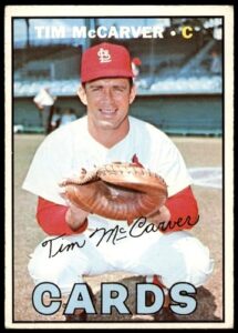 1967 topps regular (baseball) card#485 tim mccarver of the st. louis cardinals grade very good
