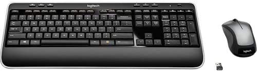 Logitech MK520 Wireless Keyboard and Wireless Mouse Combo — Full Size Keyboard and Mouse Long Battery Life Secure 2.4GHz Connectivity Black