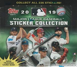 2019 topps baseball mlb stickers box (50 packs/4 stickers)