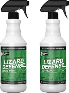 exterminators choice lizard defense spray | 32 ounce 2 pack | natural, non-toxic lizard repellent | quick, easy pest control | safe around kids & pets