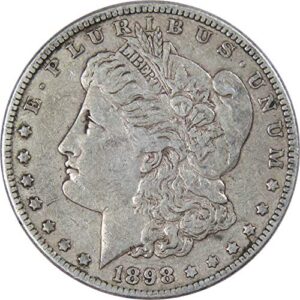 1898 morgan dollar vf very fine 90% silver $1 us coin collectible