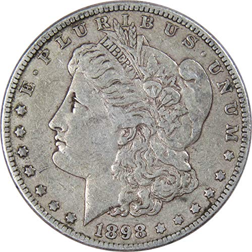 1898 Morgan Dollar VF Very Fine 90% Silver $1 US Coin Collectible