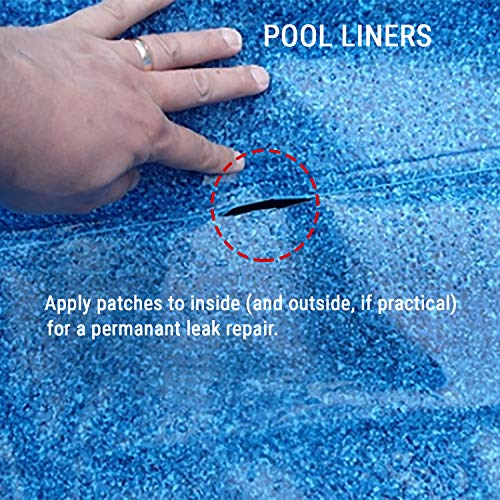 Spa Bond Hot Tub & Pool Leak Seal Patch Kit - Clear Ultra-Adhesive Waterproof Repair Fix for Vinyl, PVC, Acrylic