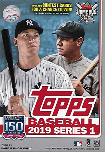 Hanger Box 2019 Topps Baseball Factory Sealed Series One with 67 Cards per Box Possible Autographs Rookies Game Used Relic Cards and More