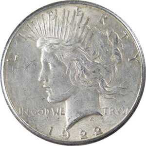 1922 s peace dollar au about uncirculated 90% silver $1 us coin collectible