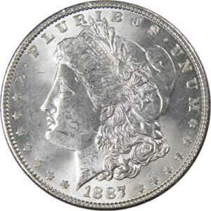 1887 morgan dollar bu uncirculated mint state 90% silver $1 us coin collectible