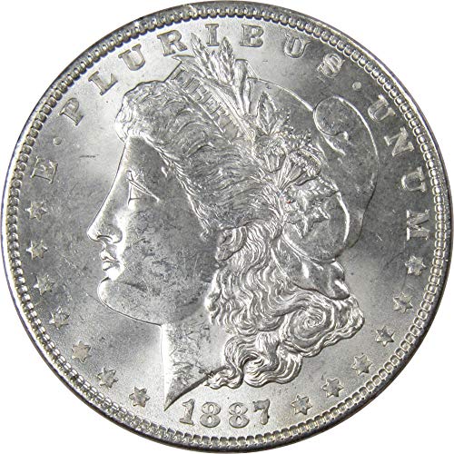 1887 Morgan Dollar BU Uncirculated Mint State 90% Silver $1 US Coin Collectible