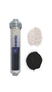 oceanic dual post carbon (gac) & ph alkaline water filter cartridge for ro systems