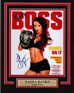 wwe sasha banks 11x14 matted w/namplate signed photo autograph legit boss