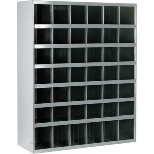 durham all-welded steel bin shelving - 33-3/4x12x42 - (42) 5-3/8x11-7/8x5-1/2 bins