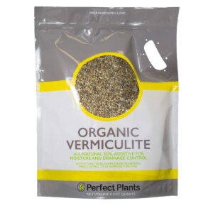 organic vermiculite by perfect plants - 8 dry quarts natural medium grade soil additive for potted plants