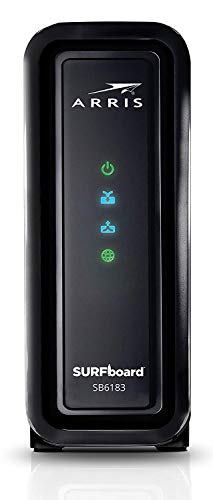 ARRIS SURFboard SB6183-RB DOCSIS 3.0 16x4 Gigabit Cable Modem, Comcast Xfinity, Cox, Spectrum and more, 1 Gbps Port, 400 Mbps Max Internet Speed, Easy Set-up with SURFboard Central App BLK - RENEWED