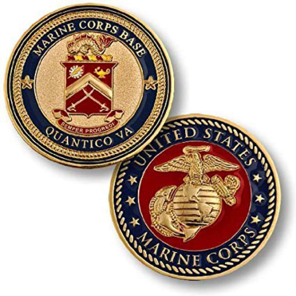 U.S. Marine Corps Base Quantico VA Challenge Coin