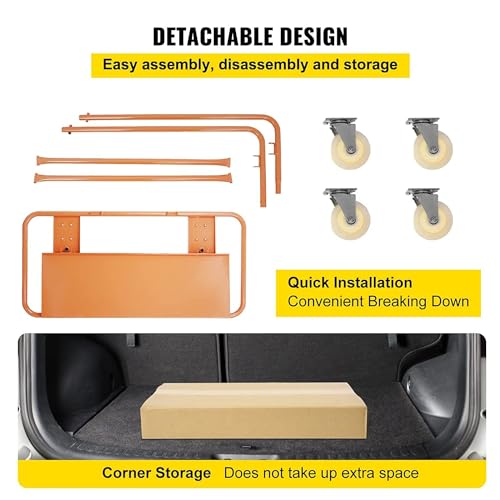 Mophorn Drywall Cart 1600LBS Load Capacity Drywall Cart Dolly Handling Sheetrock Sheet Panel Service Cart Heavy Duty Casters