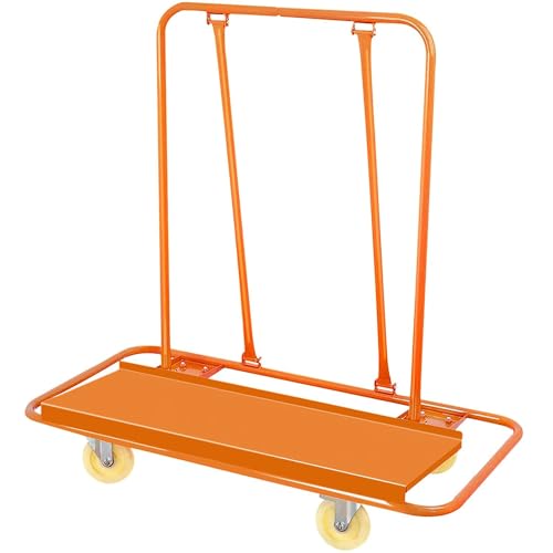 Mophorn Drywall Cart 1600LBS Load Capacity Drywall Cart Dolly Handling Sheetrock Sheet Panel Service Cart Heavy Duty Casters