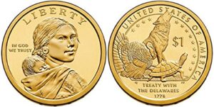 2013 p, d native american (sacagawea/golden) dollar 2 coin set dollar seller uncirculated