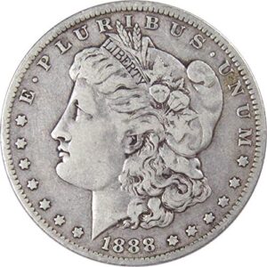 1888 o morgan dollar f fine 90% silver $1 us coin collectible