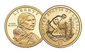 2009 p, d native american (sacagawea/golden) dollar 2 coin set uncirculated