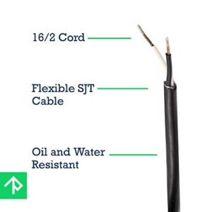 Rebuild Skills Replacement Power Cords for Drills, Sanders, Chop Saws, Grinders, Vacuums, Miter Saws, Appliances, Motors and Power Tools (16/2, 8FT)