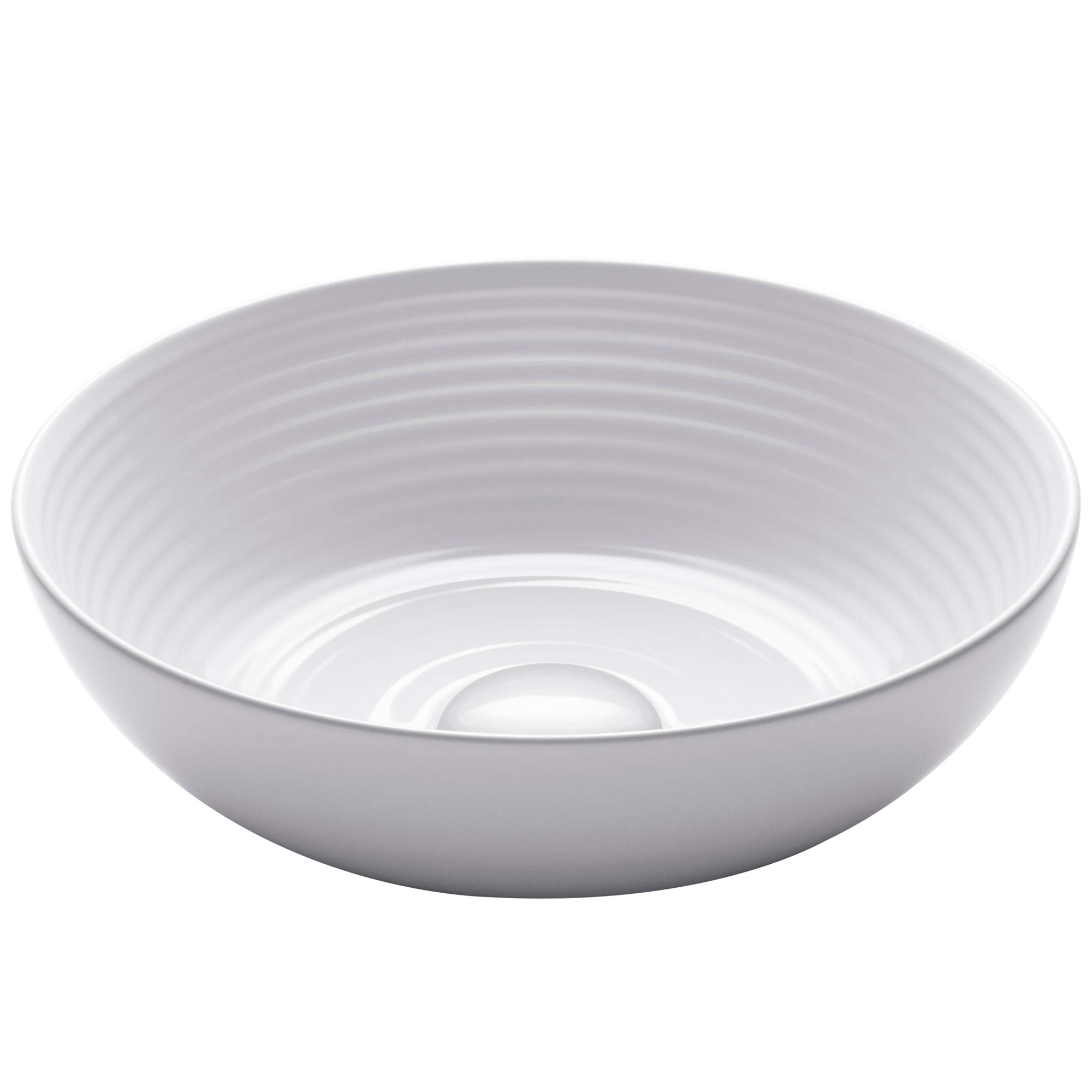 Kraus KCV-204 GWH Ceramic Above Counter Round Bathroom Sink, 13 x 13 x 4.38 Inches, White