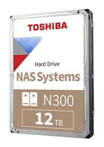 toshiba n300 12tb nas 3.5-inch internal hard drive - cmr sata 6 gb/s 7200 rpm 256 mb cache - hdwg21cxzsta
