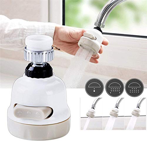 SPYSEE Kitchen Faucet Sprayer Head Water faucet Saver Tap Rotatable 360° Degrees Nozzle Filter Adapter 2PC