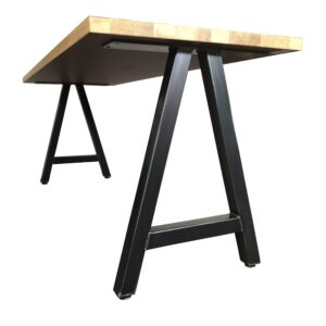 metal table legs - a frame style - distressed steel finish
