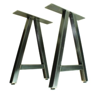 Metal Table Legs - A Frame Style - Distressed Steel Finish