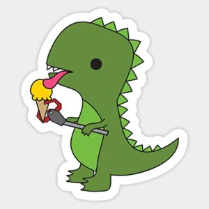 t-rex dinosaurs cute funny vinyl sticker