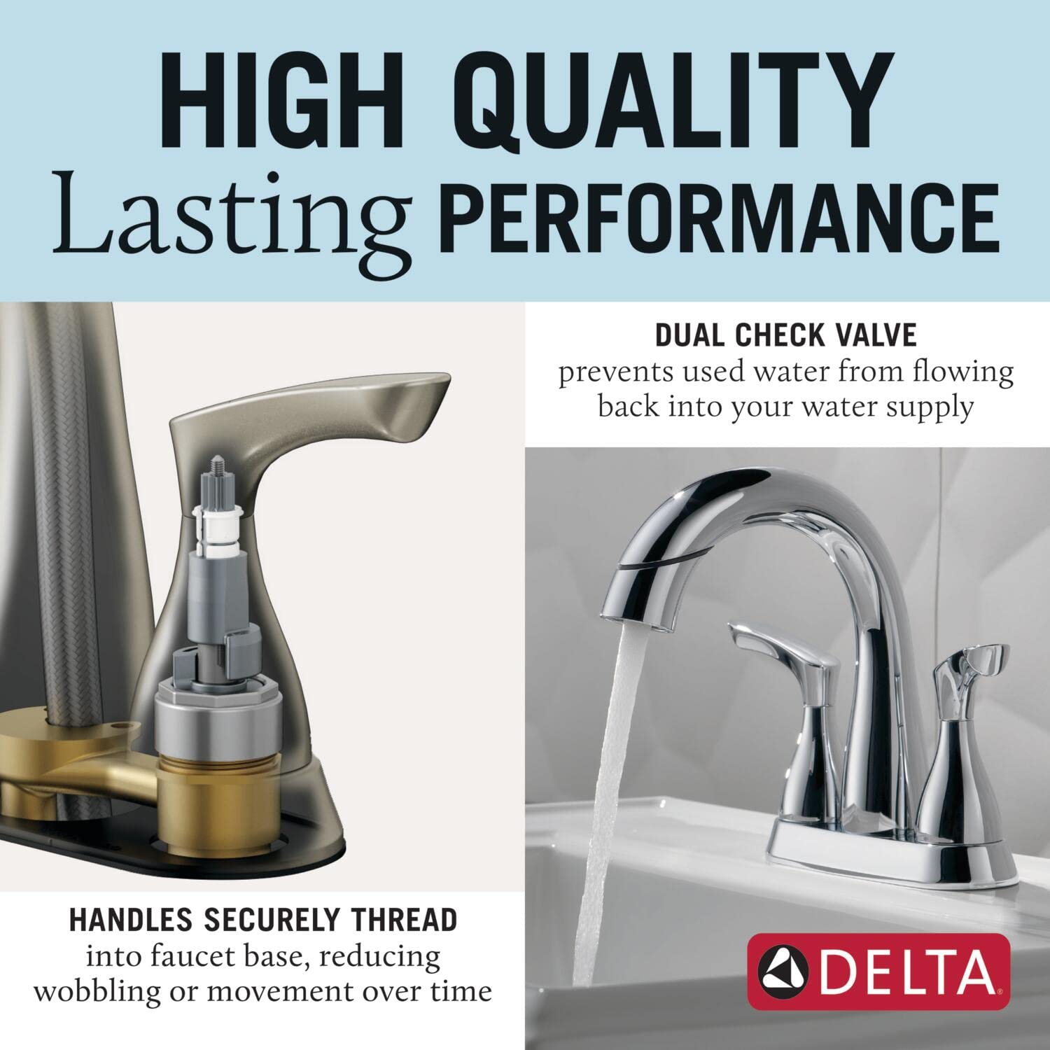 Delta Faucet Broadmoor Pull Down Bathroom Faucet Chrome, Bathroom Pull Out Faucet, Bathroom Sink Faucet with Pull Down Sprayer, Centerset Bathroom Faucet with Magnetic Docking, Matte Black 25765LF-PD