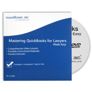 teachucomp video training tutorial for lawyers/attorneys for quickbooks desktop pro v. 2019 dvd-rom course and pdf manual